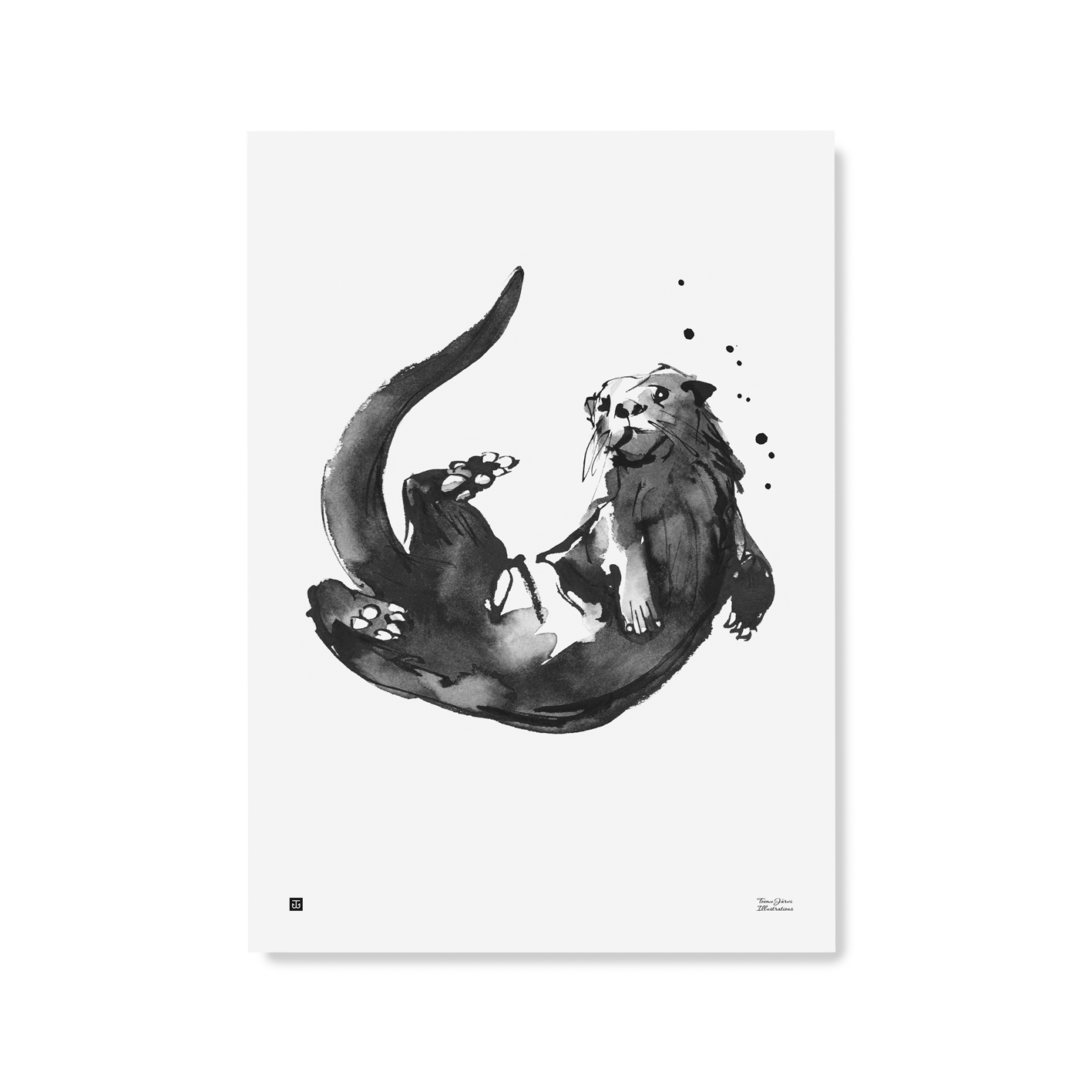 Otter art print