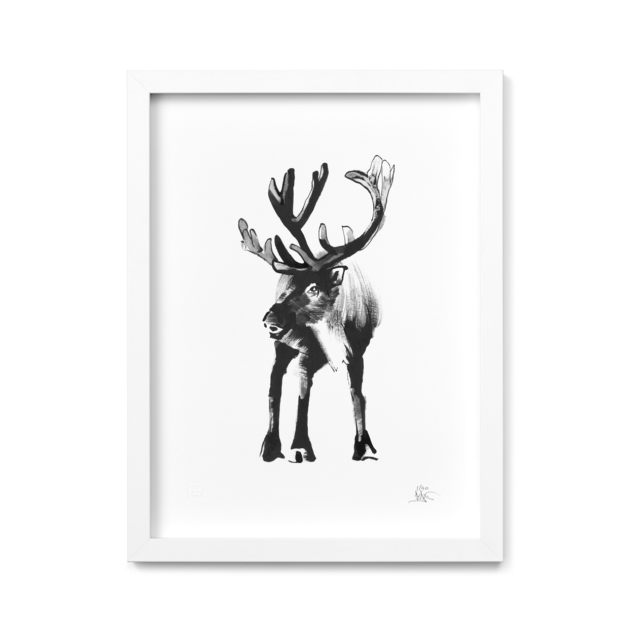 Reindeer art print