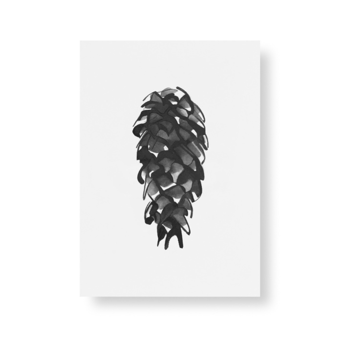 spruce cone A5 art print by teemu jarvi