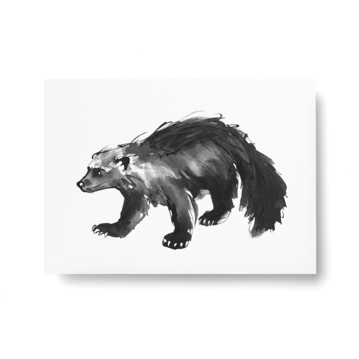 wolverine postcard art print by teemu jarvi