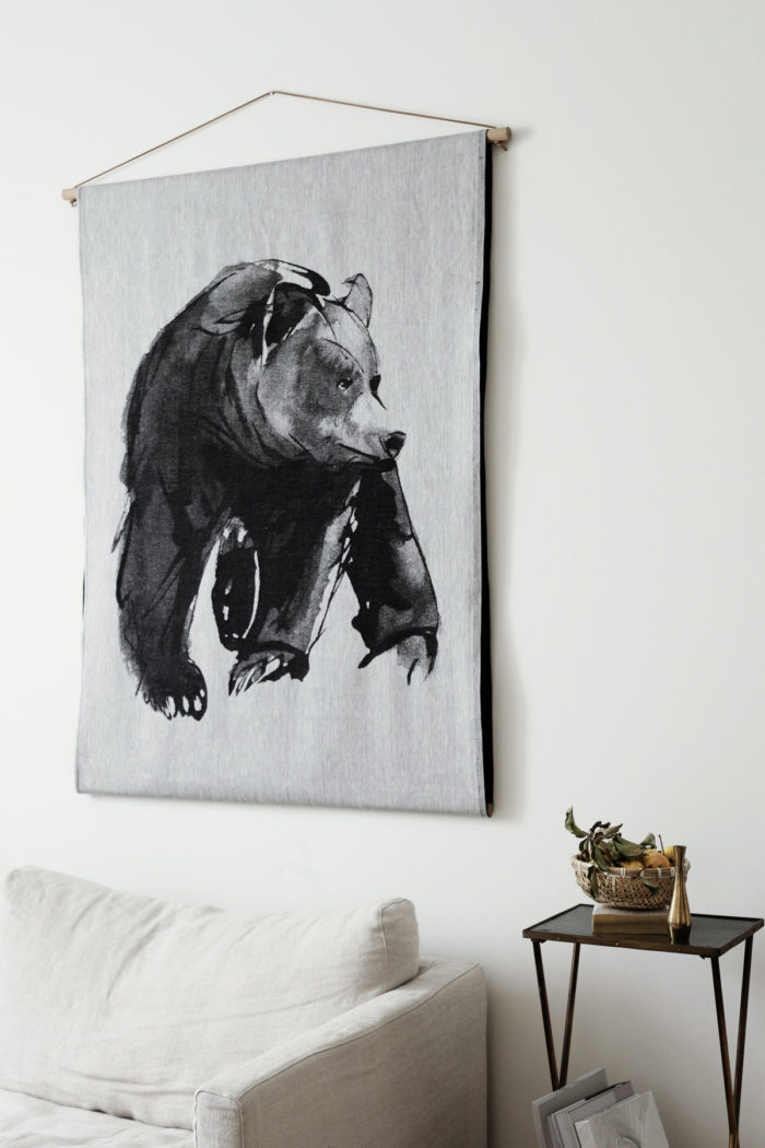 bear art textile by teemu jarvi