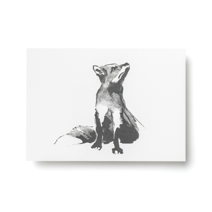 fox forest greetings postcard art print by teemu jarvi