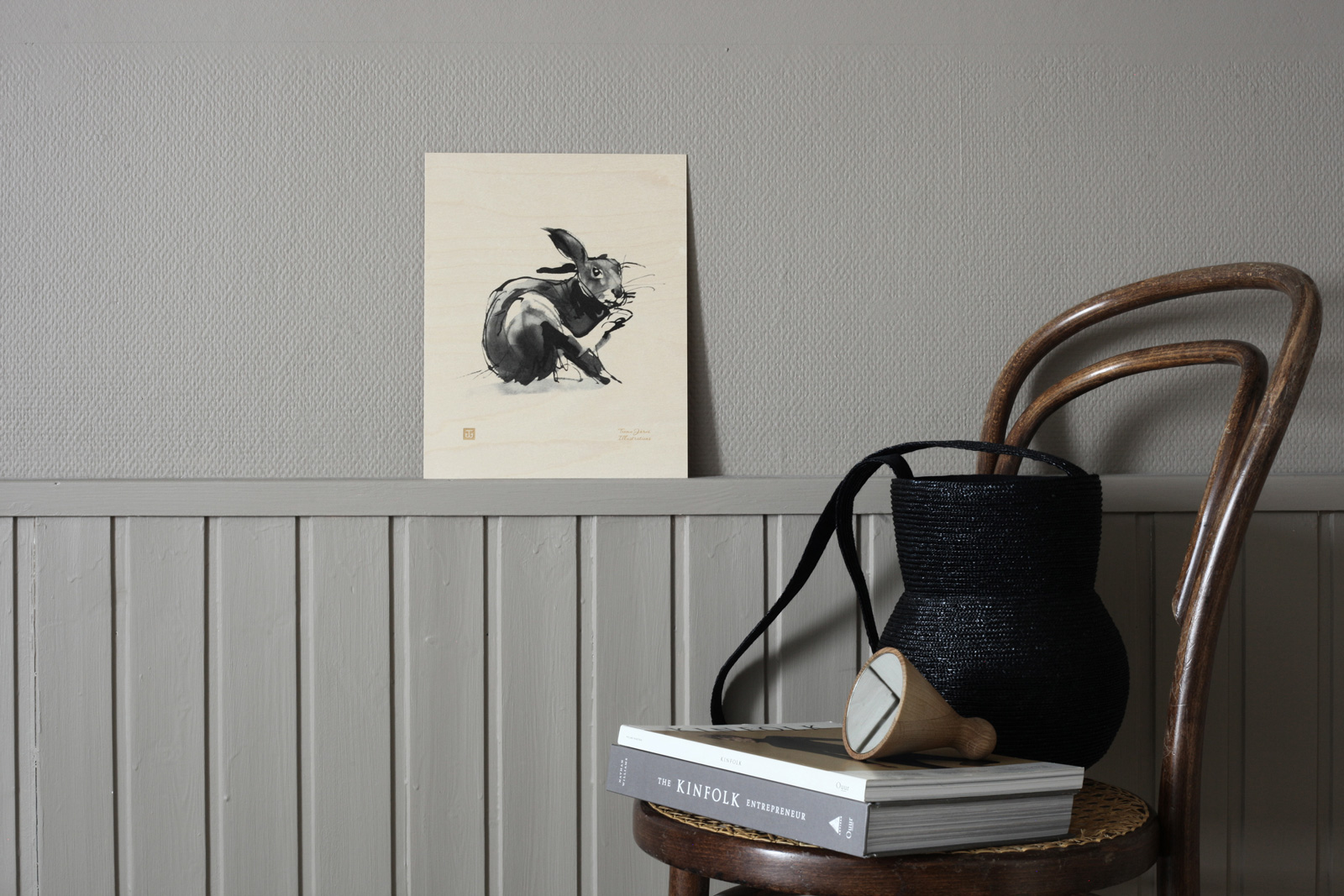 Hare Plywood Poster