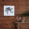 Black & white pine tree wall decor