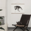 Black & white wolf wall decor