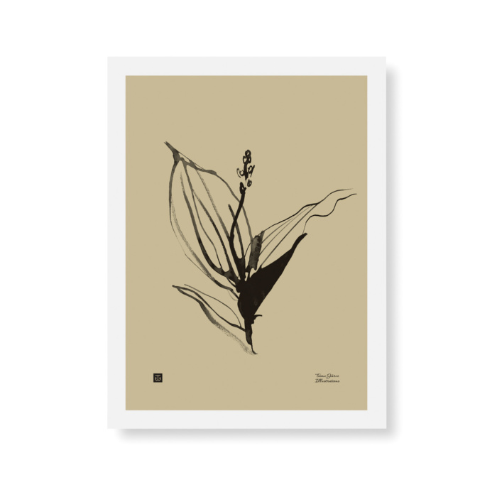Sand colored Lily of the valley wall art