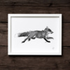 Adventurous fox framed wall art