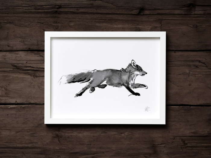 Adventurous fox framed wall art