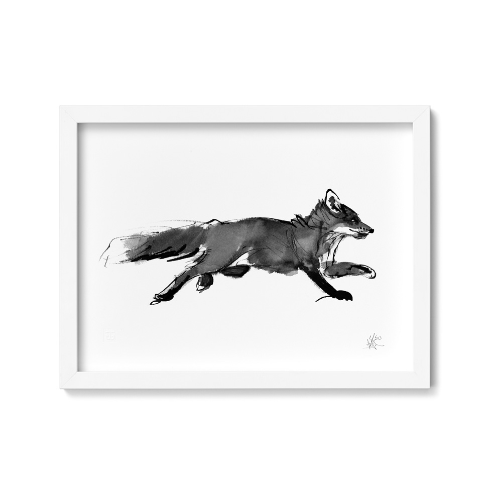 Adventurous fox art print
