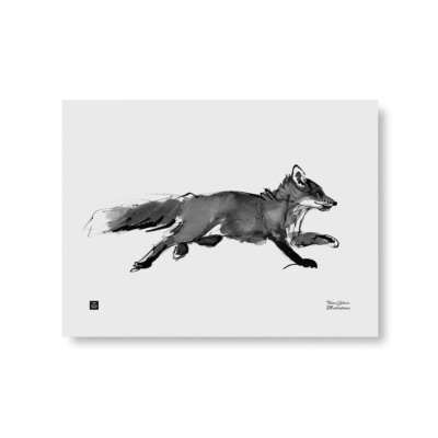Adventurous fox art print