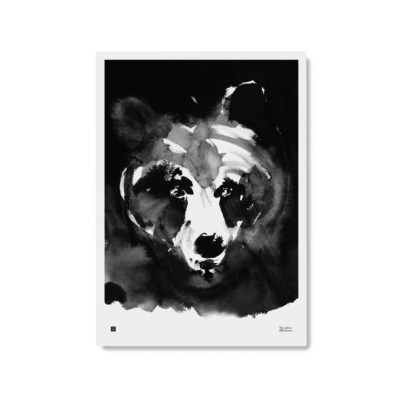 Mysterious bear art print