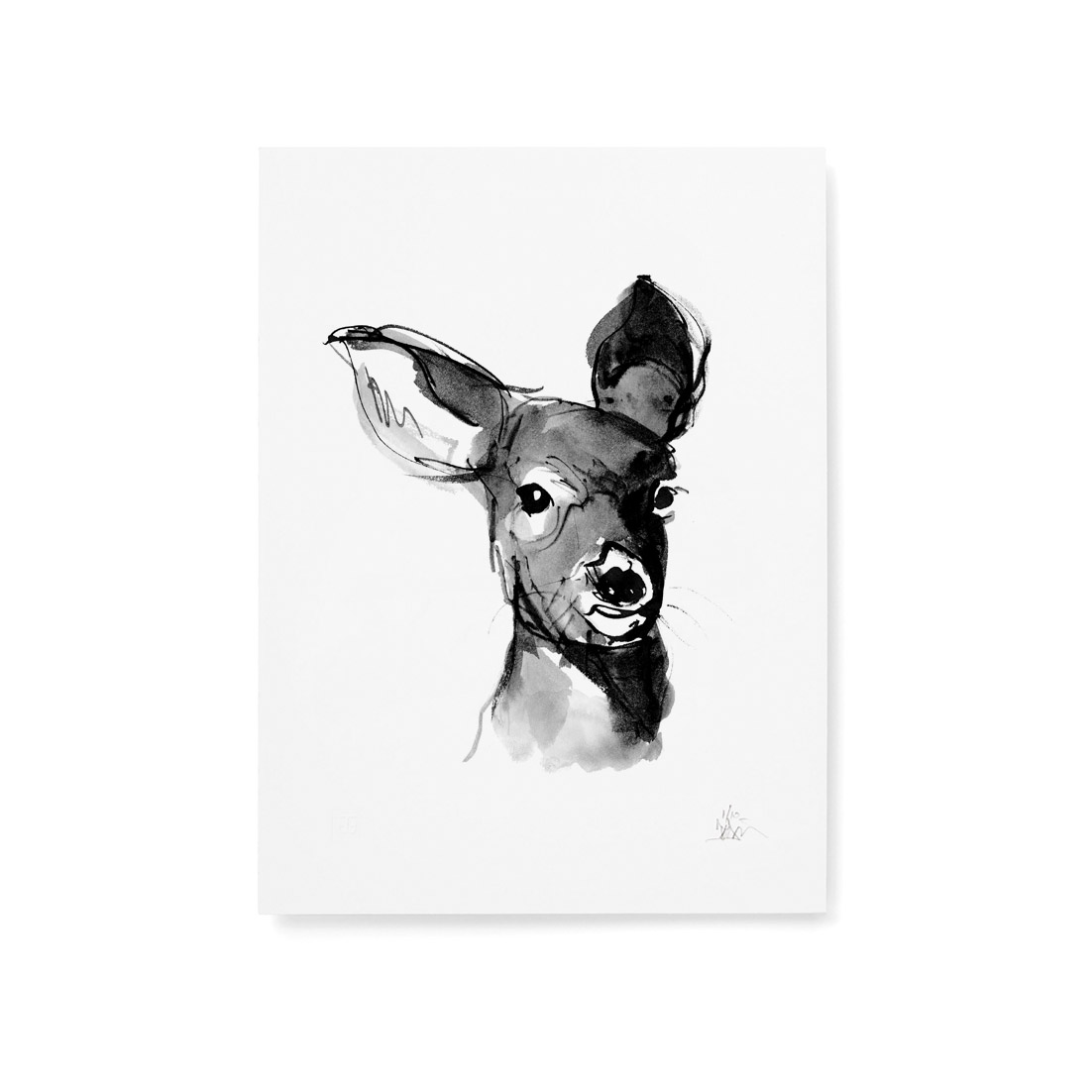 Charming deer fine art print