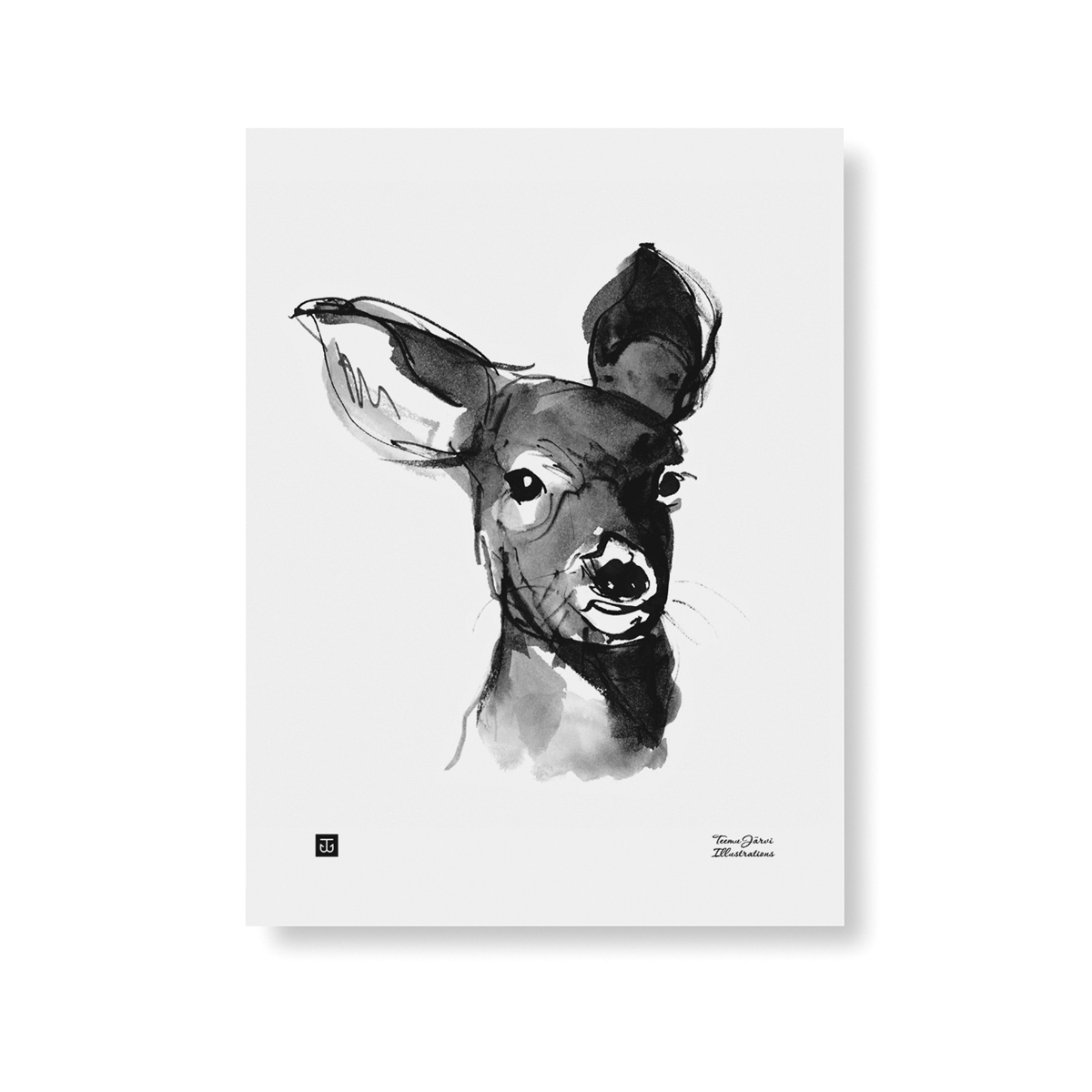 Charming deer art print