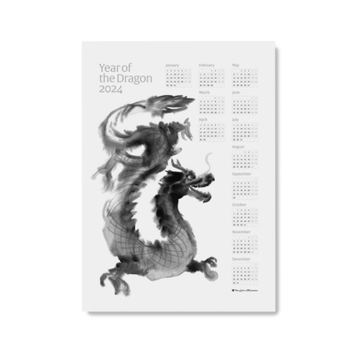 Year of the Dragon – wall calendar for 2024