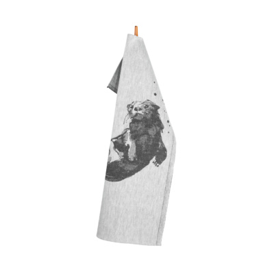 Otter tea towel