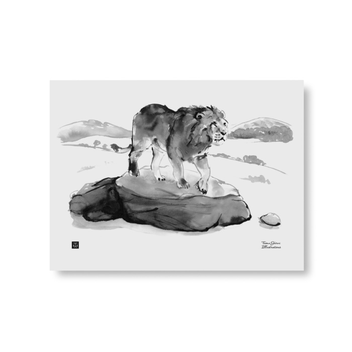 Cave lion art print