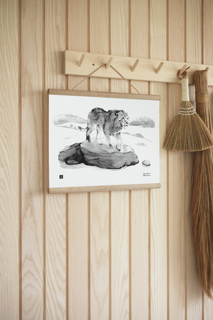 Cave lion art print