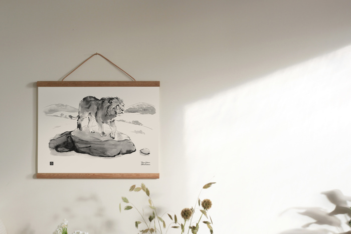 Cave lion art print