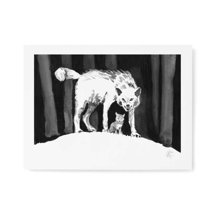 Dire wolf fine art print