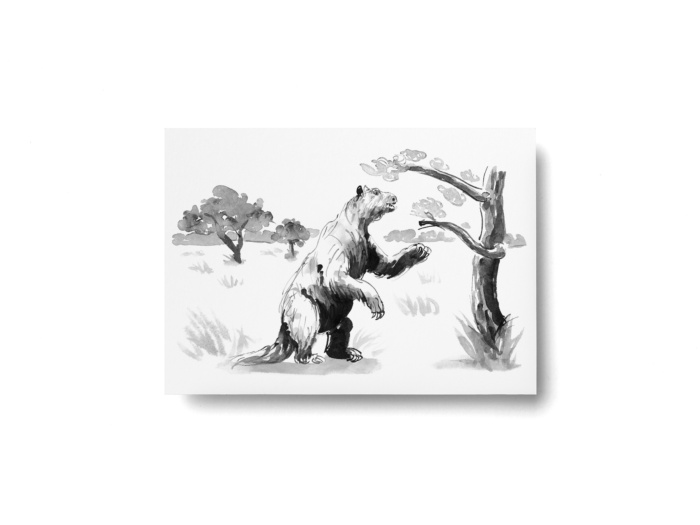 Giant ground sloth postcard