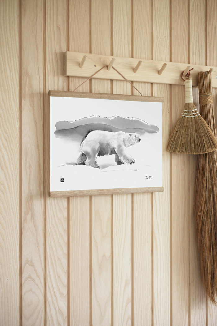 Polar bear art print