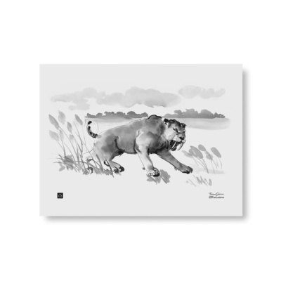 Saber-toothed cat art print