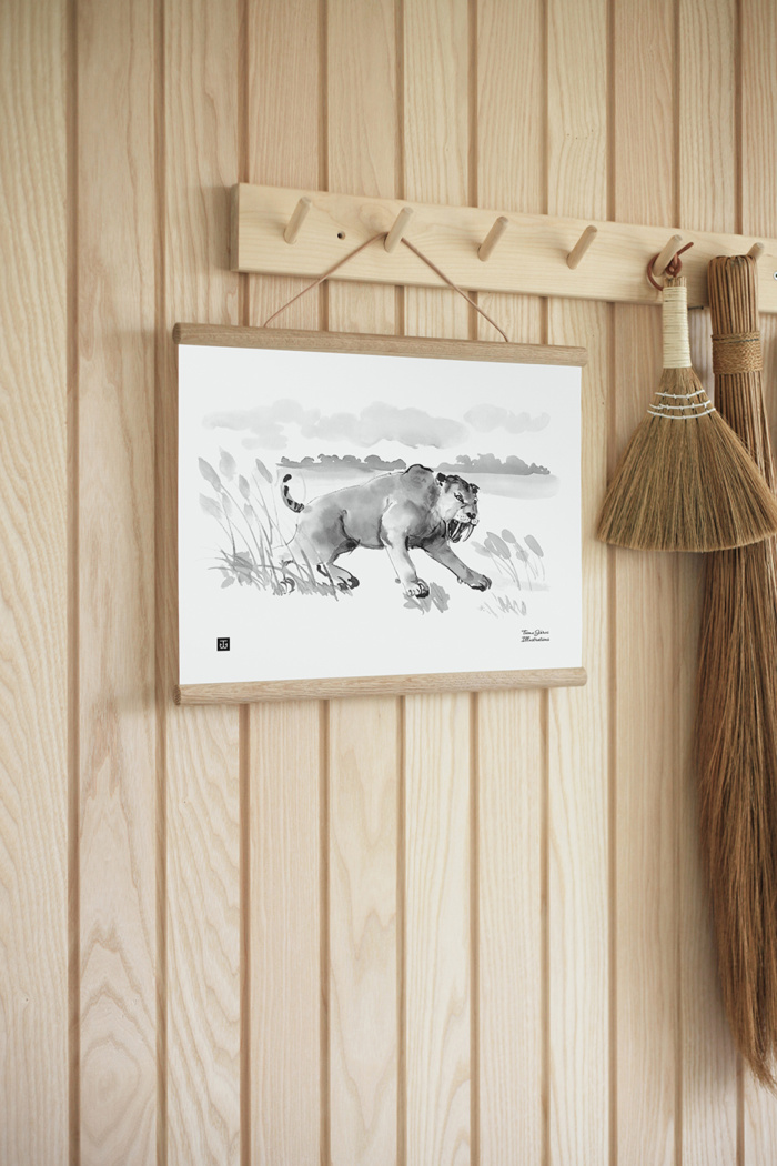 Saber-toothed cat art print