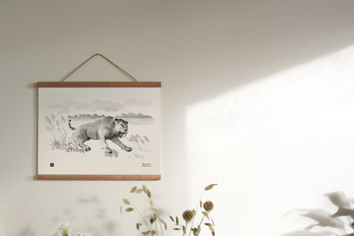 Saber-toothed cat art print