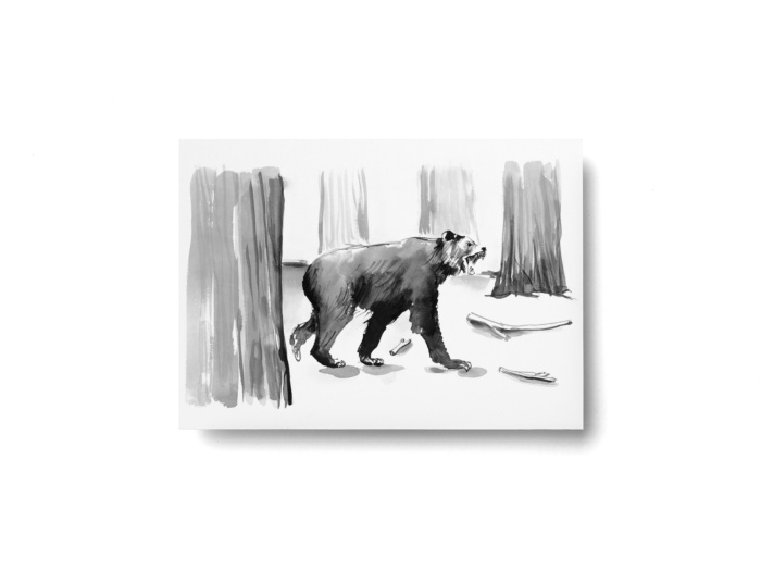 Short-faced bear postcard