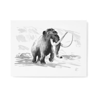 Woolly mammoth fine art print