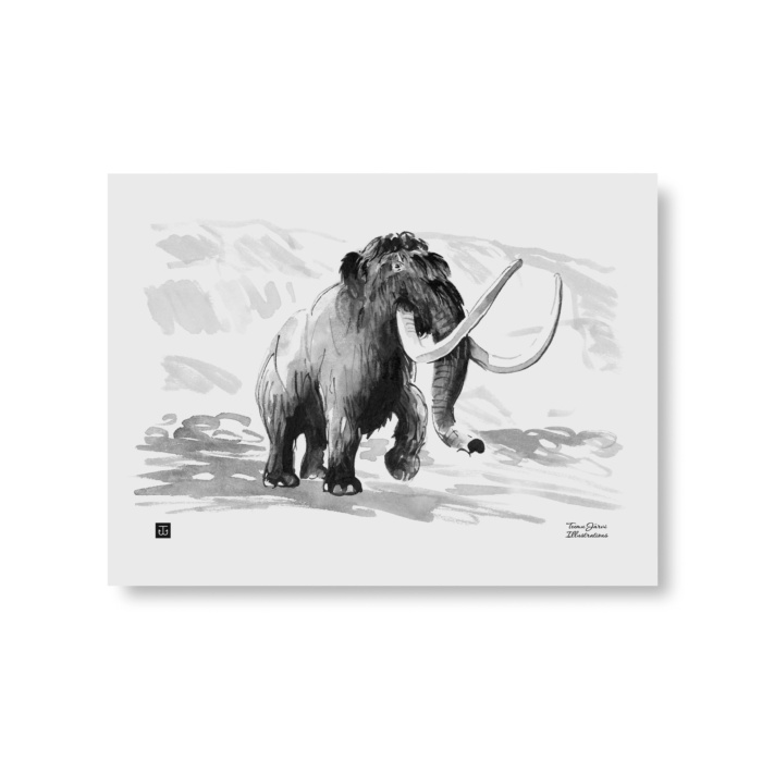 Woolly mammoth art print