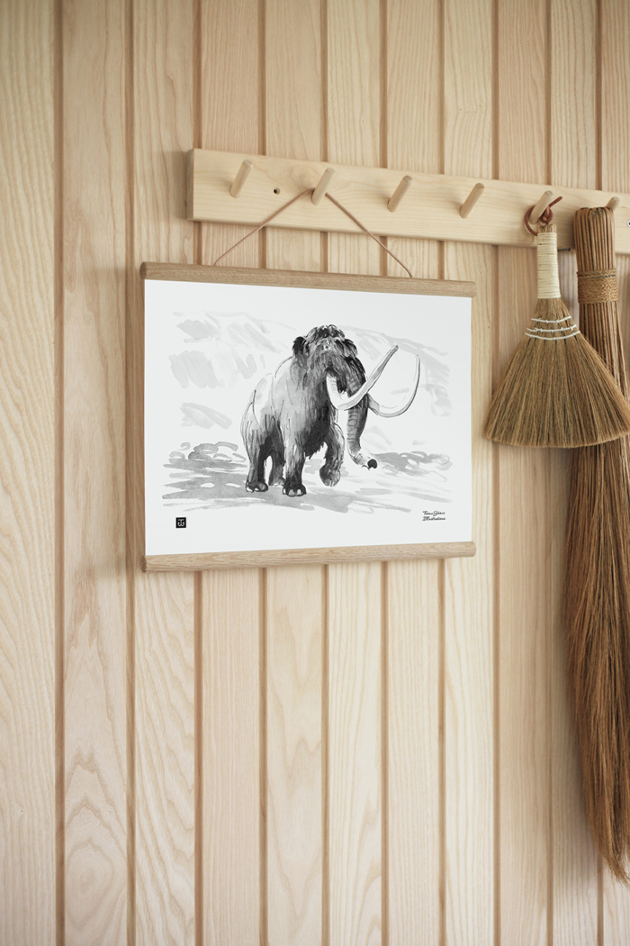 Woolly mammoth art print