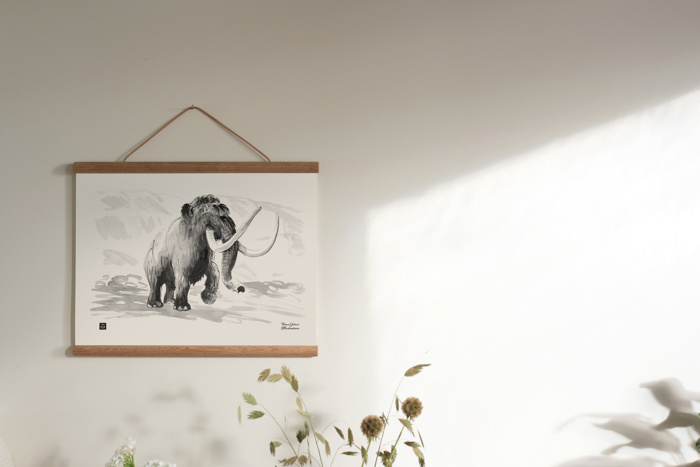 Woolly mammoth art print