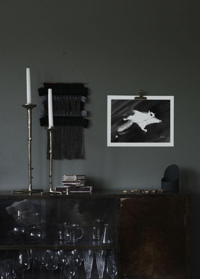 Flying squirrel art print