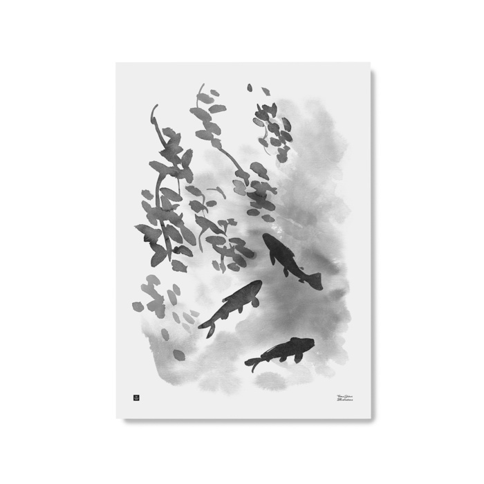 Forest pond art print