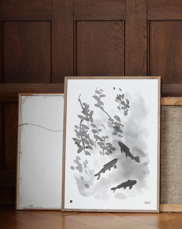 Forest pond art print