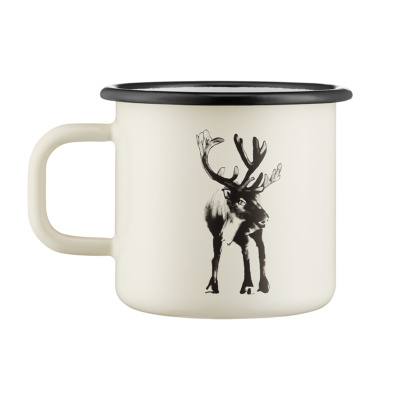 Reindeer enamel mug