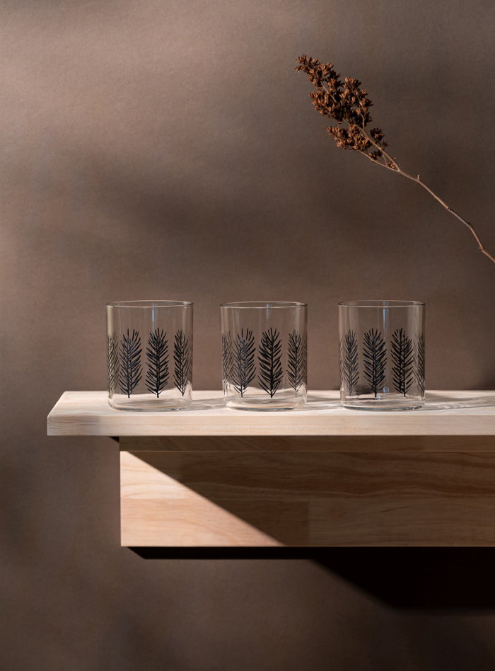 Spruce drinking glass
