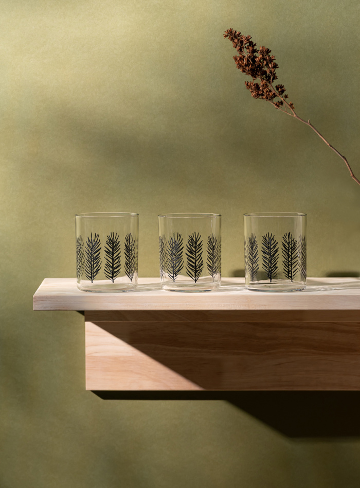 Spruce drinking glass