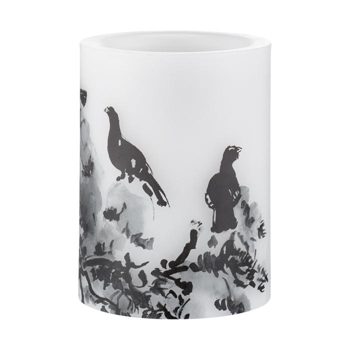 Winter capercaillie candle