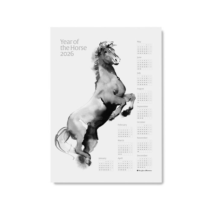 Year of the Horse – art calendar for 2026