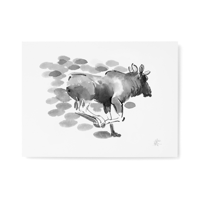 Moose on the move fine art print