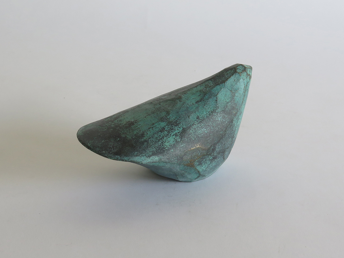Spirit bird, small - bronze, green patina