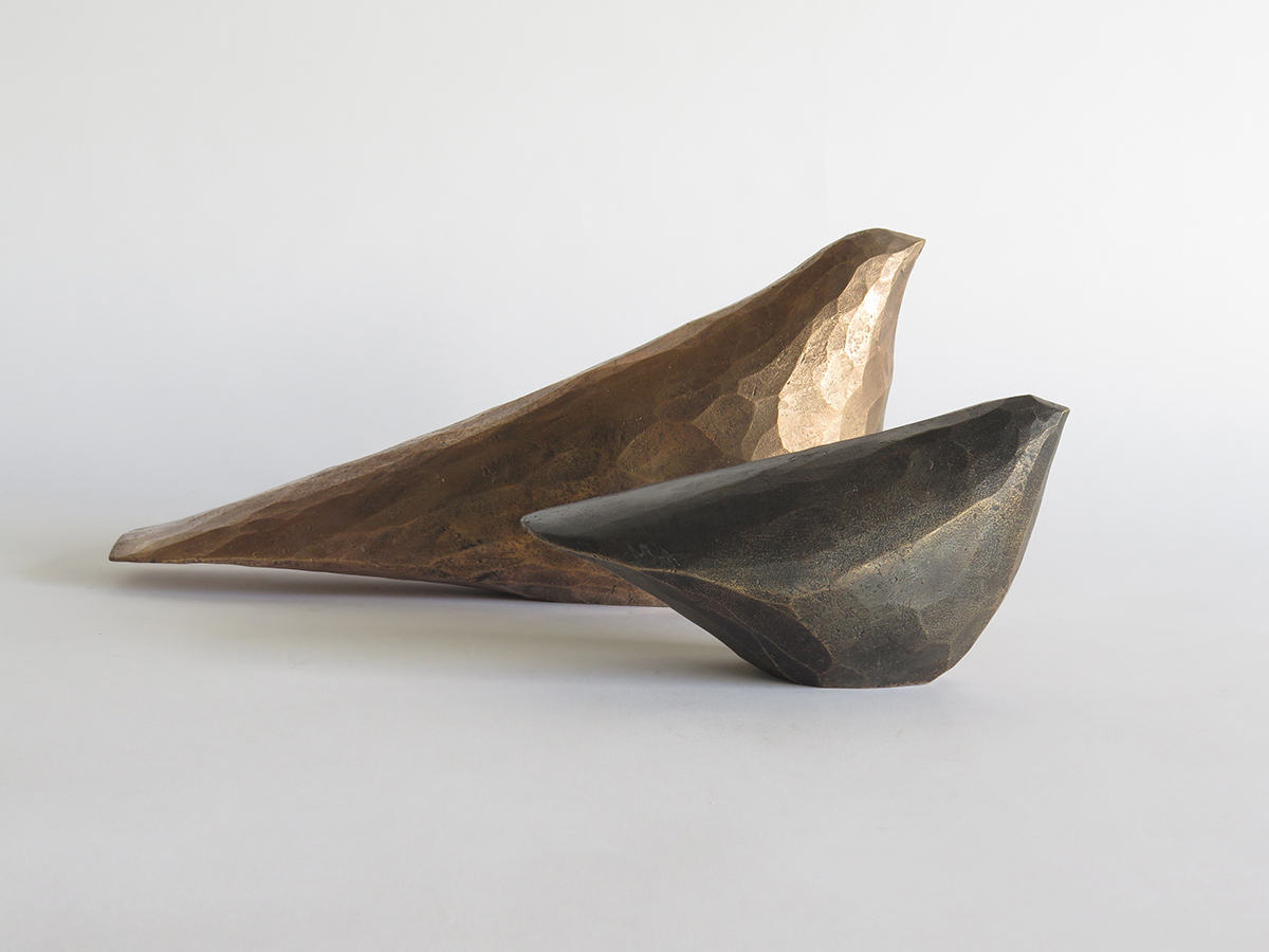 Spirit bird, large - bronze, polished