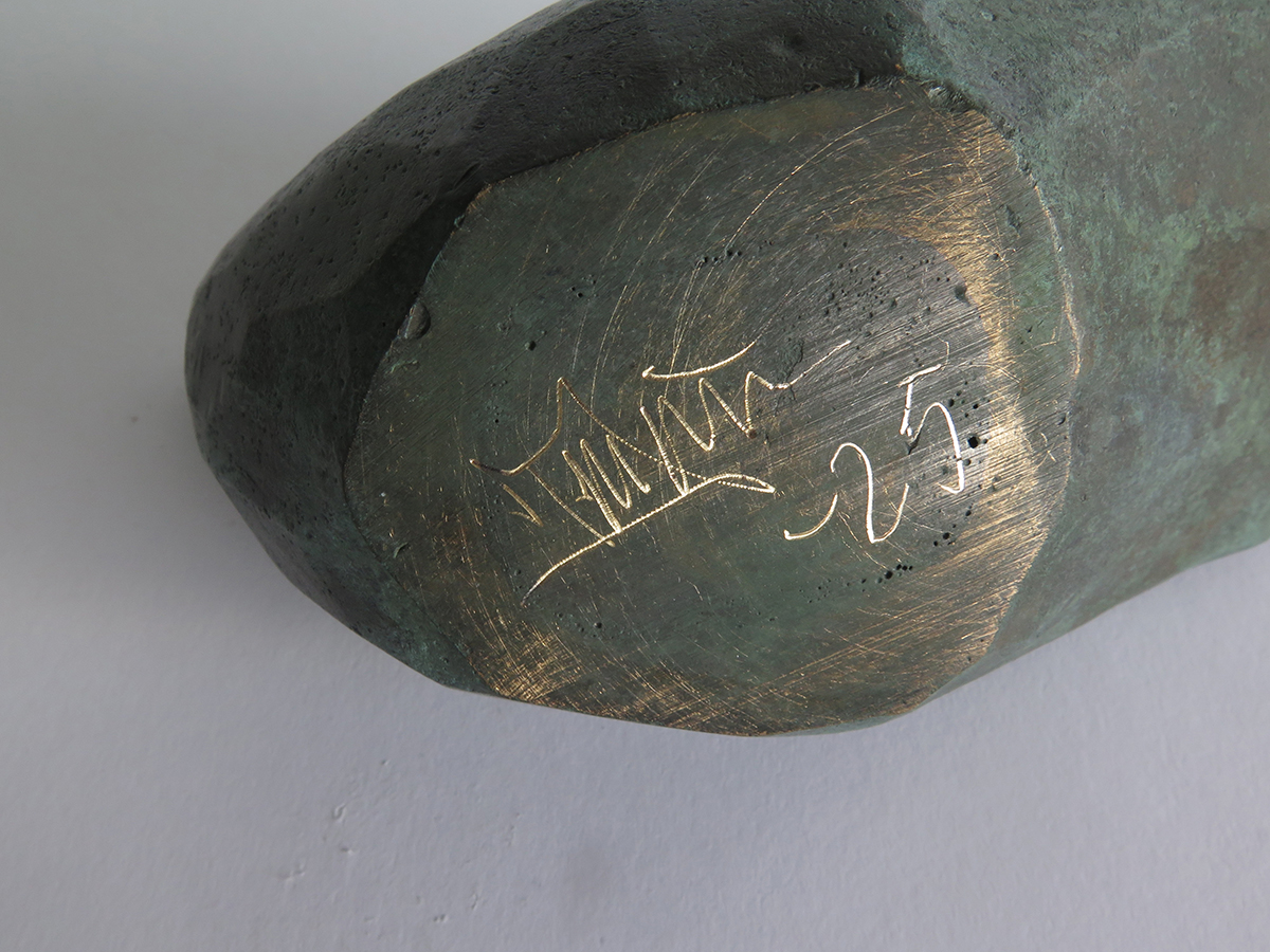 Spirit bird, small - bronze, green patina