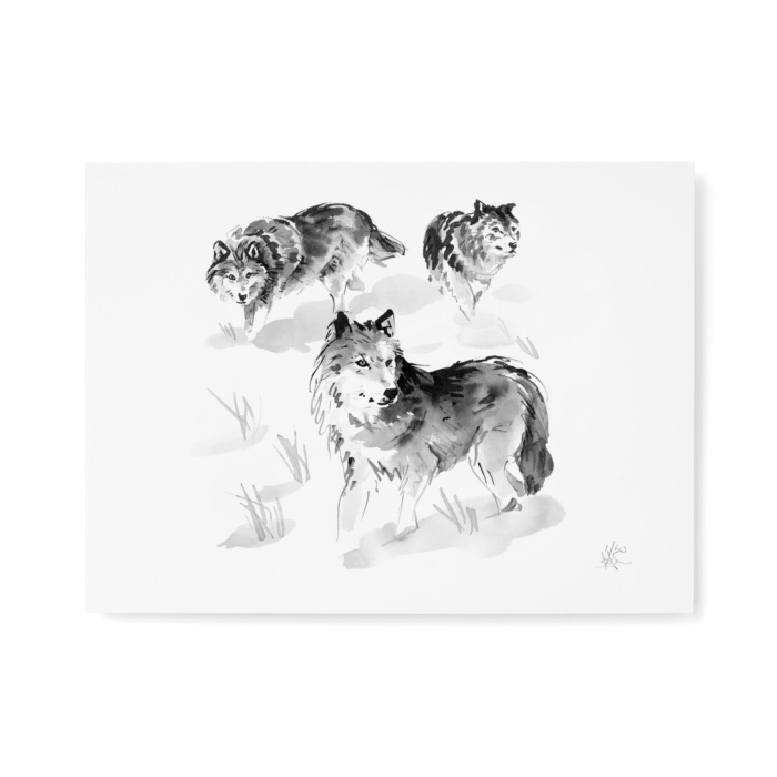 Wolf pack fine art print